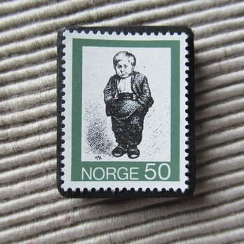 ノルウェー　童話切手ブローチ9916の画像