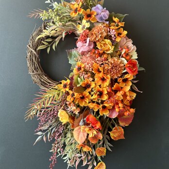 Cosmos autumn wreath「受注制作」の画像