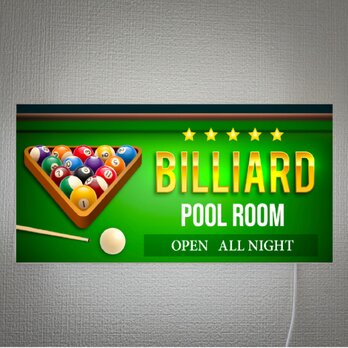 【オーダー無料】ビリヤード プールルーム プールバー ゲームセンター ハスラー 壁掛け 照明 看板 置物 雑貨 ライトBOXの画像