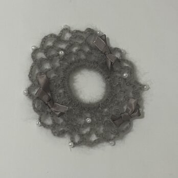 ふわふわりボンシュシュ　2PCS fluffy bow scrunchiesの画像