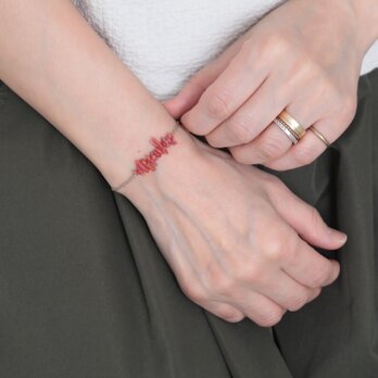 Coral  bracelet / 紐ベージュの画像