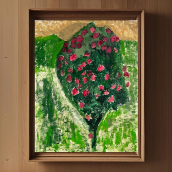 原画「雨を待つ木」F6・油彩画
