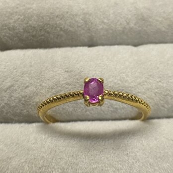 ピンクサファイヤ　シルバーリング　0.24ｃｔ　PINK SAPPHIREの画像