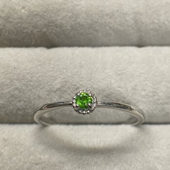 デマントイドガーネット,シルバーリング0.065ｃｔDemantoid Garnetの画像