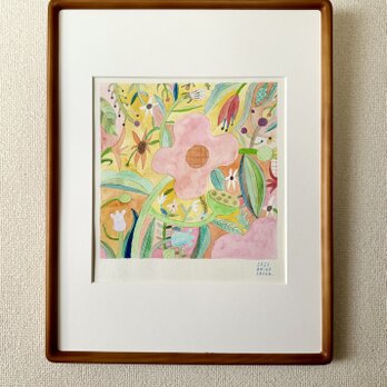 『桃色』原画　額込みの画像