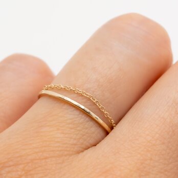 Thread chain ring hammeredの画像