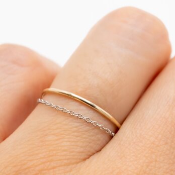Thread chain ring plain YG/PTの画像