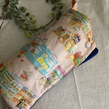 ☆ハンドメイドユキエモンピッコロマーケットピンクペットボトルカバー 保冷剤や小物入れの画像
