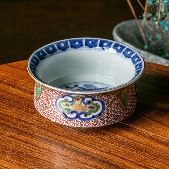 古伊万里 金襴手 唐華双魚文 向付 明治時代 E055の画像