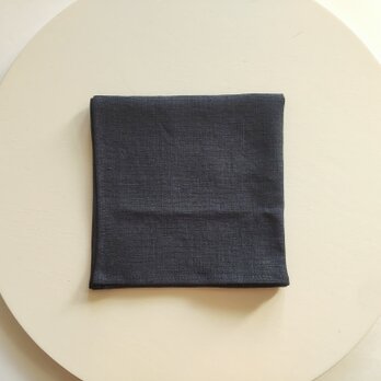 日用品店（布）リネンのクロス   29cm×29cm 【 ネイビー 】の画像