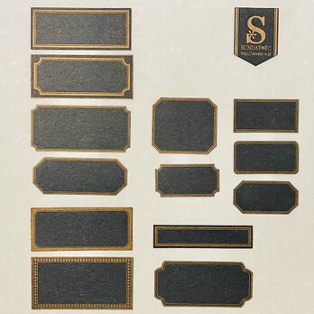 金インクの紙ラベル　10種類 詰め合わせの画像