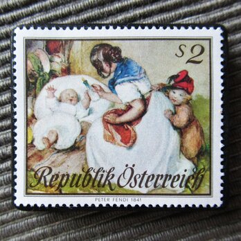 オーストリア　クリスマス切手ブローチ 9940