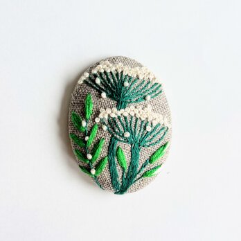 草花の刺繍ブローチ【botanical】#288の画像