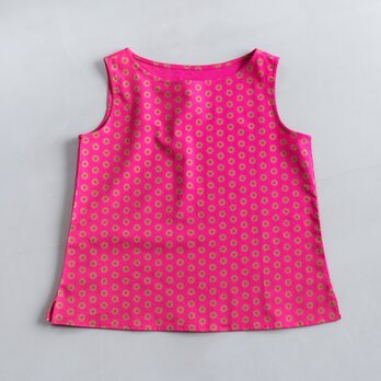 シュエシュエファブリック　ノースリーブブラウス Shweshwe Pinkの画像
