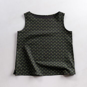 シュエシュエファブリック　ノースリーブブラウス Shweshwe Blackの画像