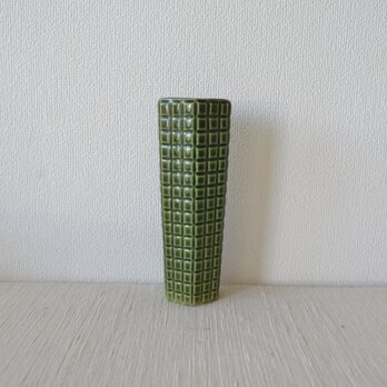 シンプルモダンな掛け花入れ　モスグリーンの画像