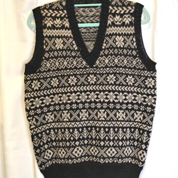 フェアアイル　ベスト　シェットランドウール　ウール