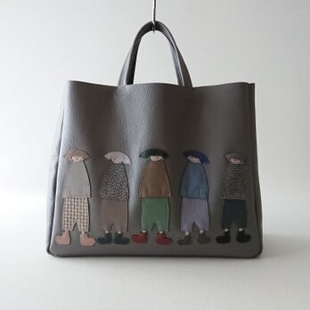 annco leather 3way tote [gray]の画像