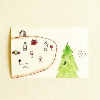 ㉙「楽しい季節」ポストカード同柄3枚セット　絵葉書 メッセージカード イラスト　送料無料　特集掲載作品