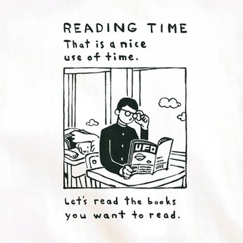 半袖 Tシャツ 『読書の時間・UFO本』 メンズ レディースの画像