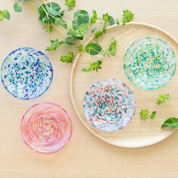 津軽びいどろ　色色豆皿 彩合わせセットの画像
