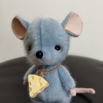 ぬいぐるみ☆ねずみちゃんとチーズ☆グレー****