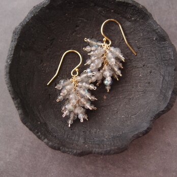 【K14gf】Labradorite Earrings／ラブラドライト フリンジピアスの画像
