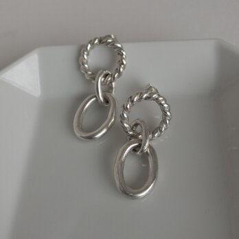 《ROPE silver950 pierce》ロープ　シルバーピアスの画像