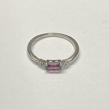 ピンクトルマリン シルバーリング0.33ｃｔ Pink Tourmalineの画像