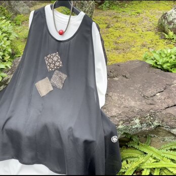 【着物リメイク】絽のオシャレなジレ/絹の画像
