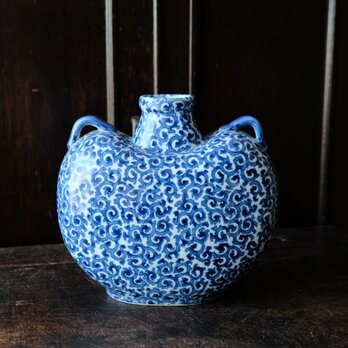 伊万里 痛々しい 染錦 色絵 花瓶 壺 幕末〜明治初期