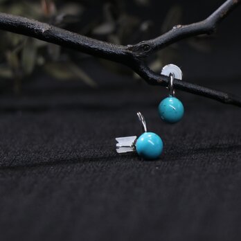 天然石　ターコイズのイヤリング（SV925）
