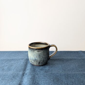 ブルーのきれいなコーヒーカップ　【手仕事　民藝　和　陶器】の画像