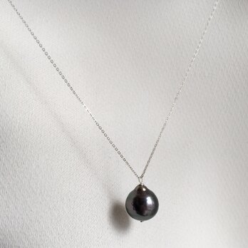 【SILVER】50cm大粒12㎜Up Tahitian Baroque Pearl Necklaceの画像