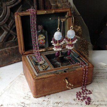 24ss74 jhumki ruby,moonstonecarvの画像
