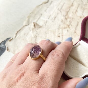 jaipur ring ametrine carvの画像