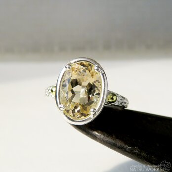 オレゴンサンストーン リング / Oregon Sunstone with 18k balls Ringの画像