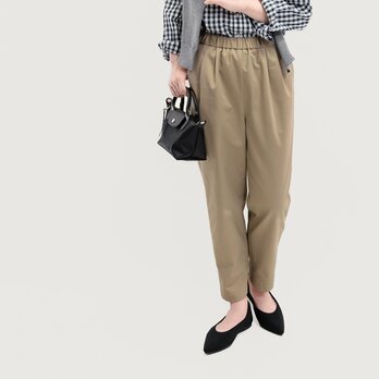 チャーミングにチノを 年間OK テーパードパンツ ベージュ 綿混 ●DUNE-TP-BE●