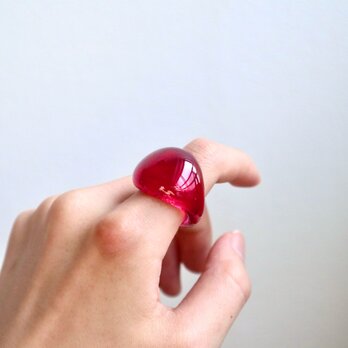 -Ruby-  ガラス リング glass ringの画像