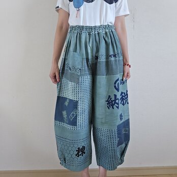 墨染　手ぬぐい　ワンピース　レトロ　リメイク 墨染 手ぬぐい ワンピース レトロ リメイク ワンピース