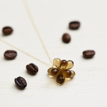【14kgf ネックレス】スペシャリティコーヒー ブラウン 茶色の画像