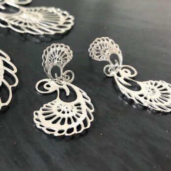 double paisley(s) ピアス silver【FP284】の画像