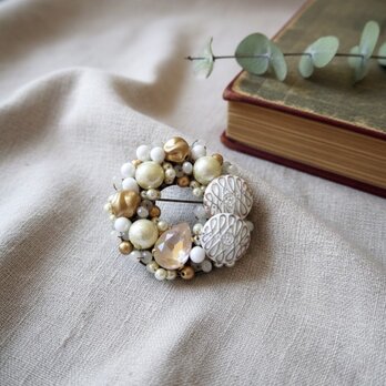 ダブルボタンのブローチ（K1203)