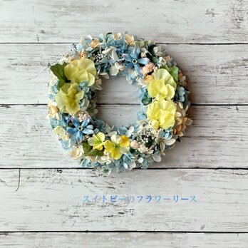 季節を問わずに！スイトピーのフラワーリース