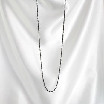 ヘマタイトのロングネックレス / 80cmの画像