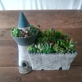 古城の植木鉢④の画像