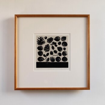 銅版画"harvesting"（額装）の画像