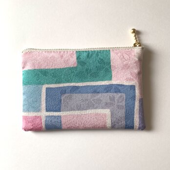 絹手染ポーチ（しかく・Ｃ　9.5cm×14.5cm）の画像