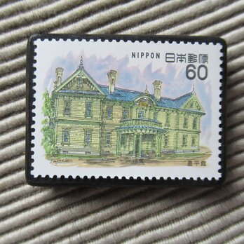 日本　歴史建物切手ブローチ9959