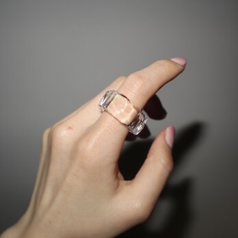 氷の ガラス リング　glass ringの画像